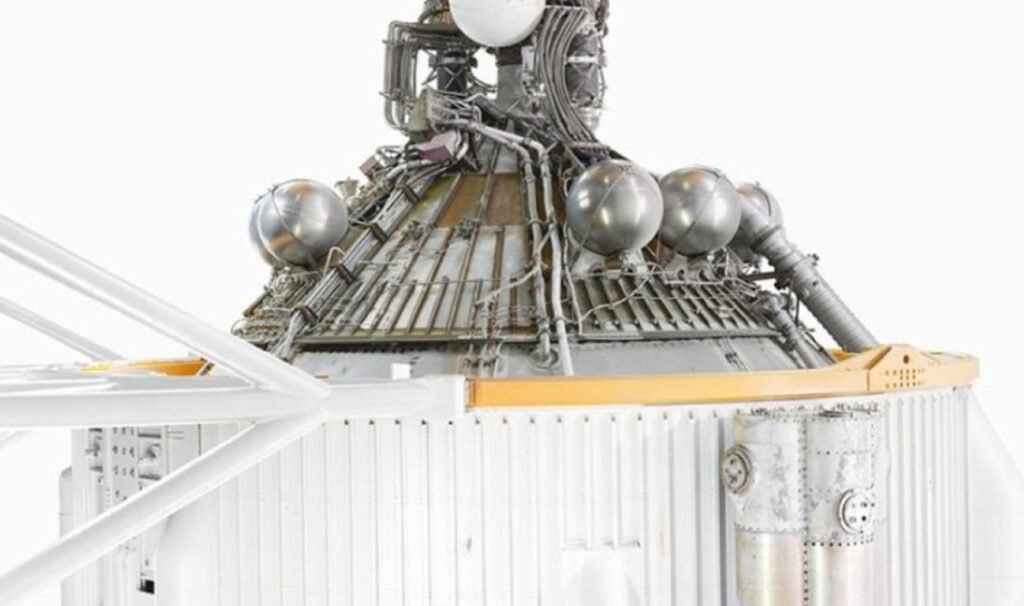Close-up of a high-tech module with mechanical components.